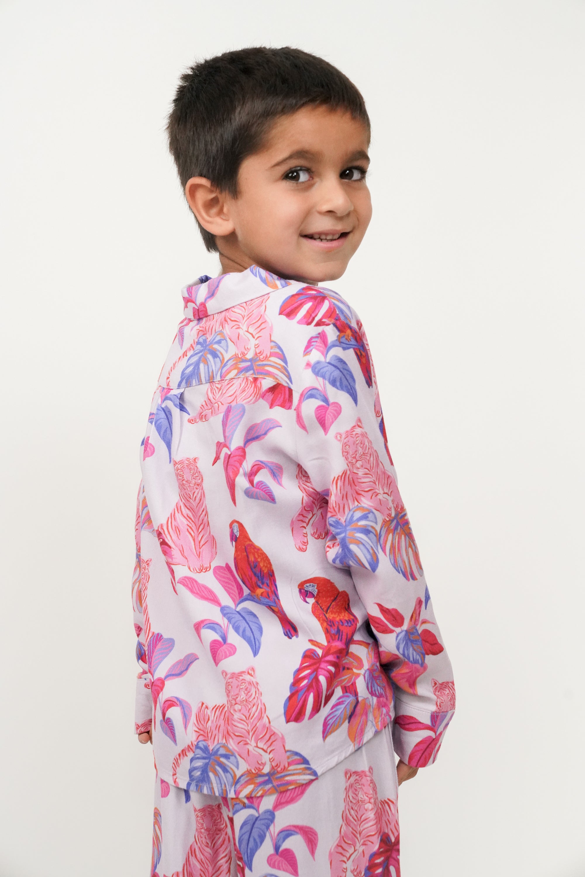 Pijama Infantil Tigre Rojo Rosado W26
