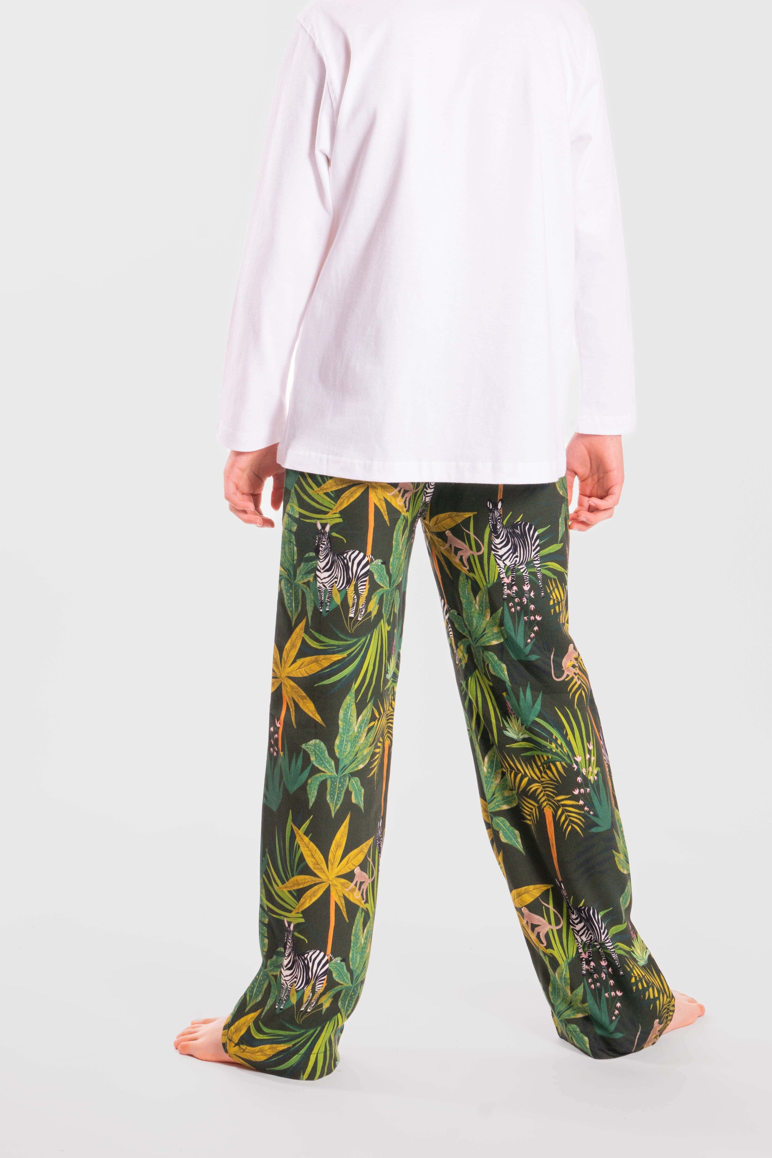 Pijama infantil orquidea jungla cebra W24