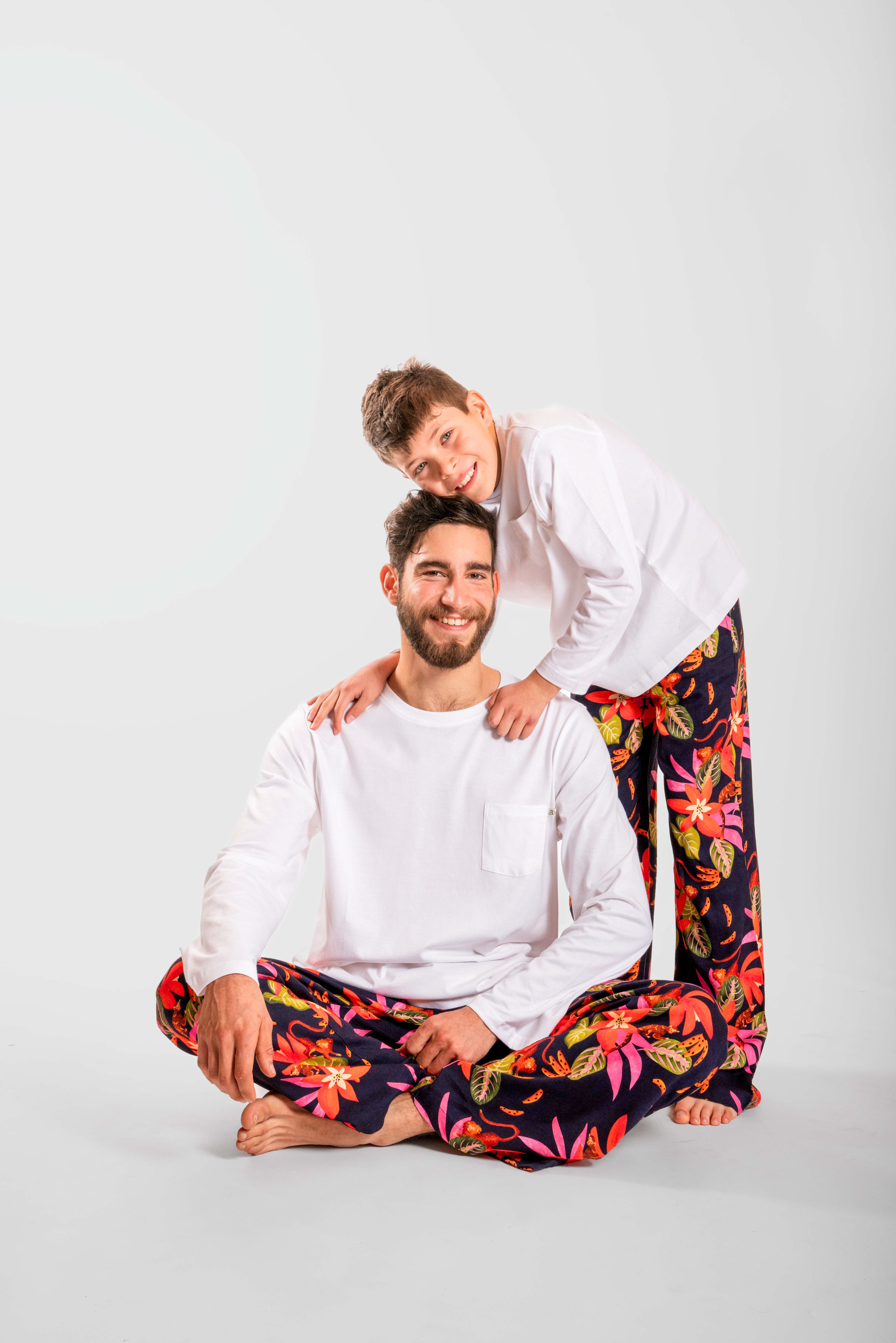 Pijama infantil orquidea monos W24