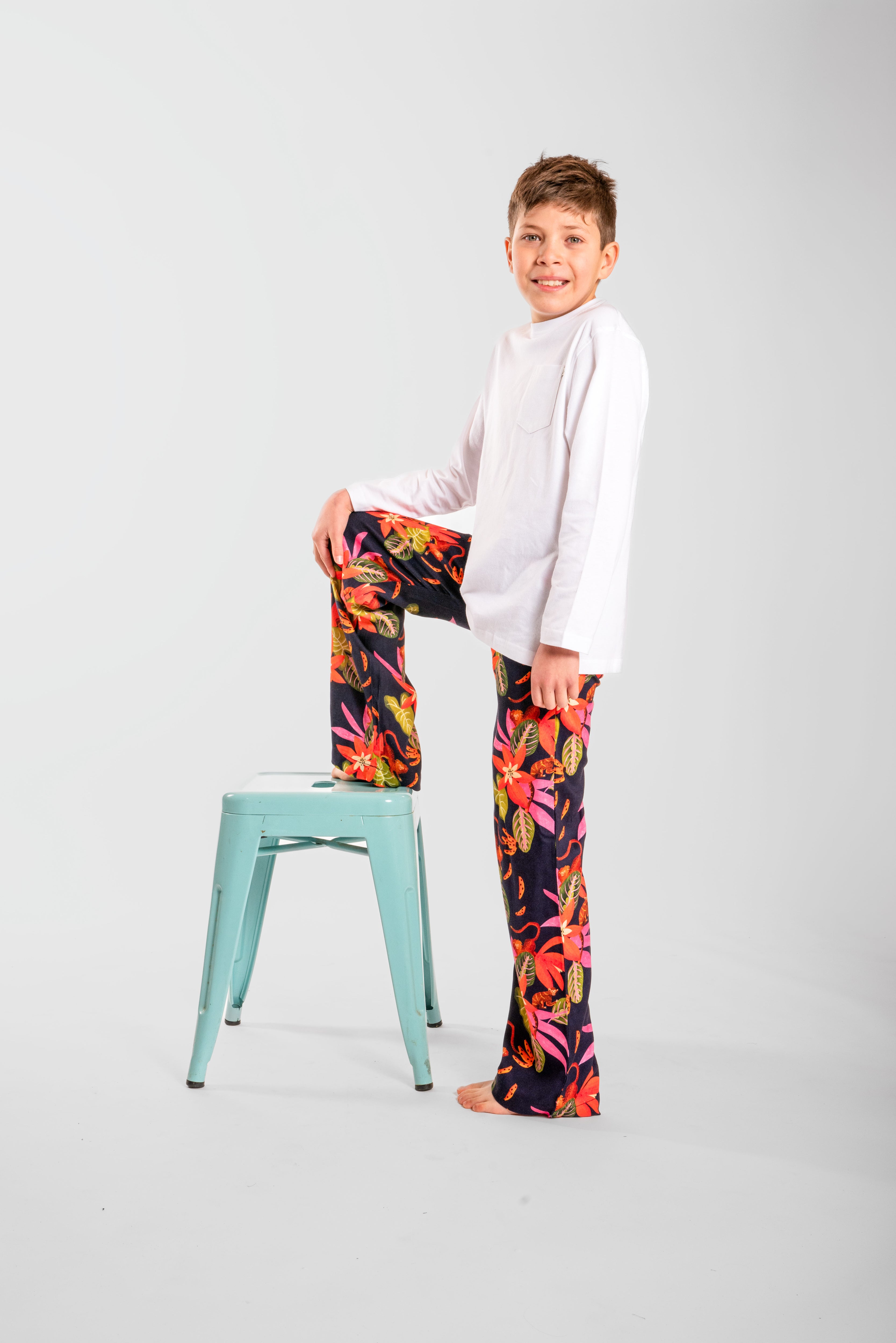 Pijama infantil orquidea monos W24